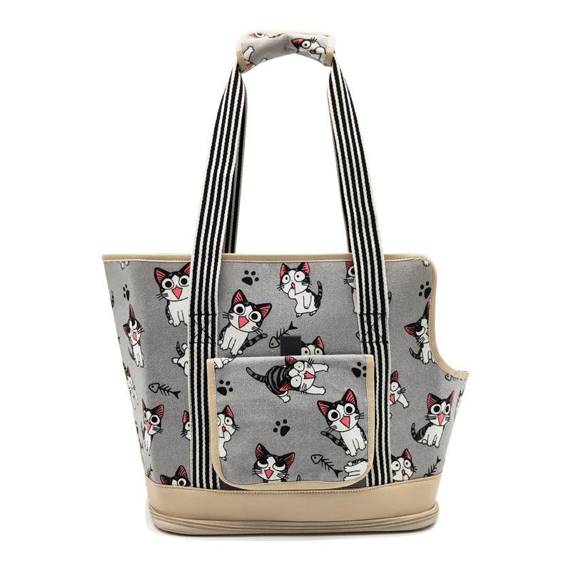 Portable Pet Travel Shoulder Bag With Breathable Mesh - Stylish And Convenient Pet Carrier