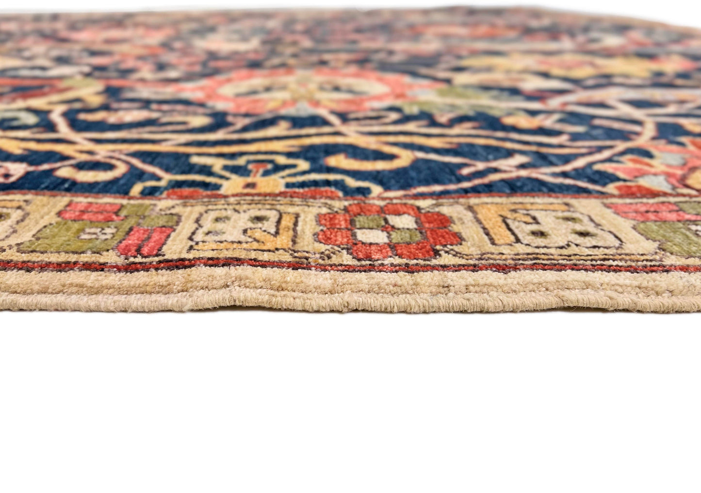 Afghan-made Bird of Paradise (9'03"x12'00") indigo