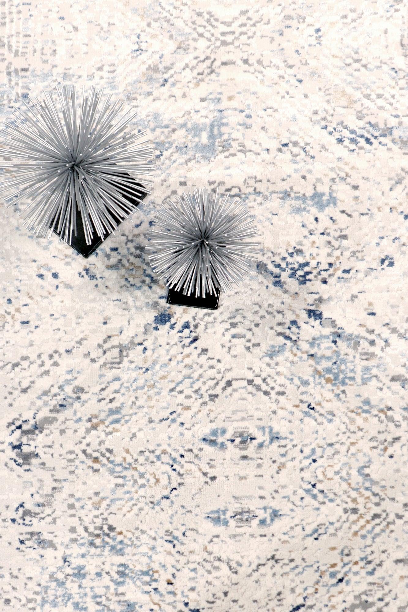 Canvello Light Grey Fabric Area Rug- 7'9" X 9'9"
