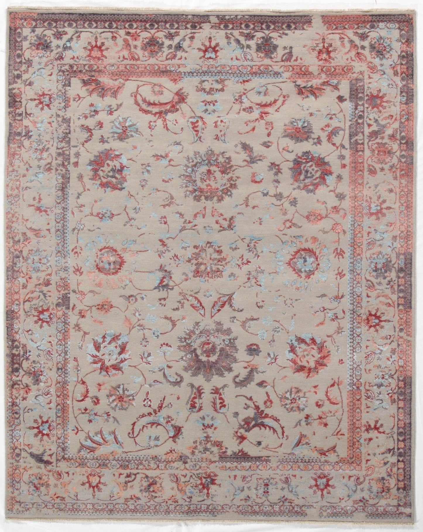Canvello Rug Multi color Hand knotted Modern Rug - 8' X 10'