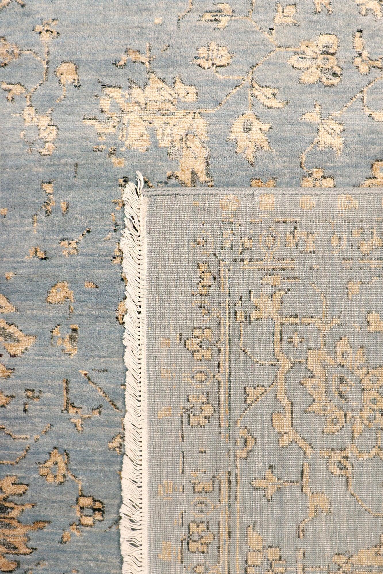 Canvello Transitional Hand Knotted Bsilk & Wool Area Rug - 8'11" X 11'9"