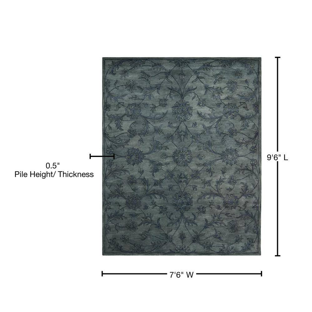 Antiquity Gray/Multi 8 Ft. X 10 Ft. Floral Area Rug