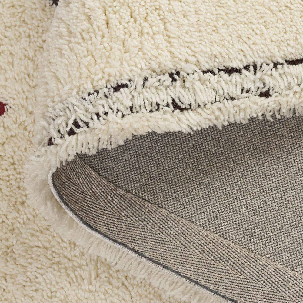 Casablanca Ivory/Red 3 Ft. X 5 Ft.High-Low Abstract Aztec Area Rug