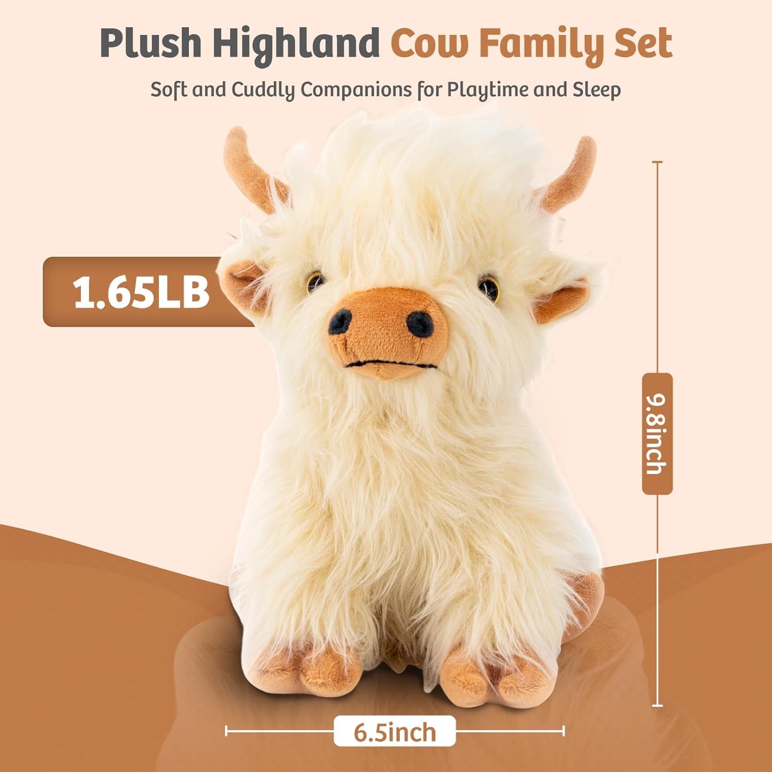 Microwavable Highland Cow Stuffed Animal - Weighted Stuffed Animal Plush, Heatin