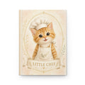 Little Chef Kitten Orange Kitten Portrait Hardcover Journal | Cute Cat Chef Notebook- Bestie Best Journal Collection
