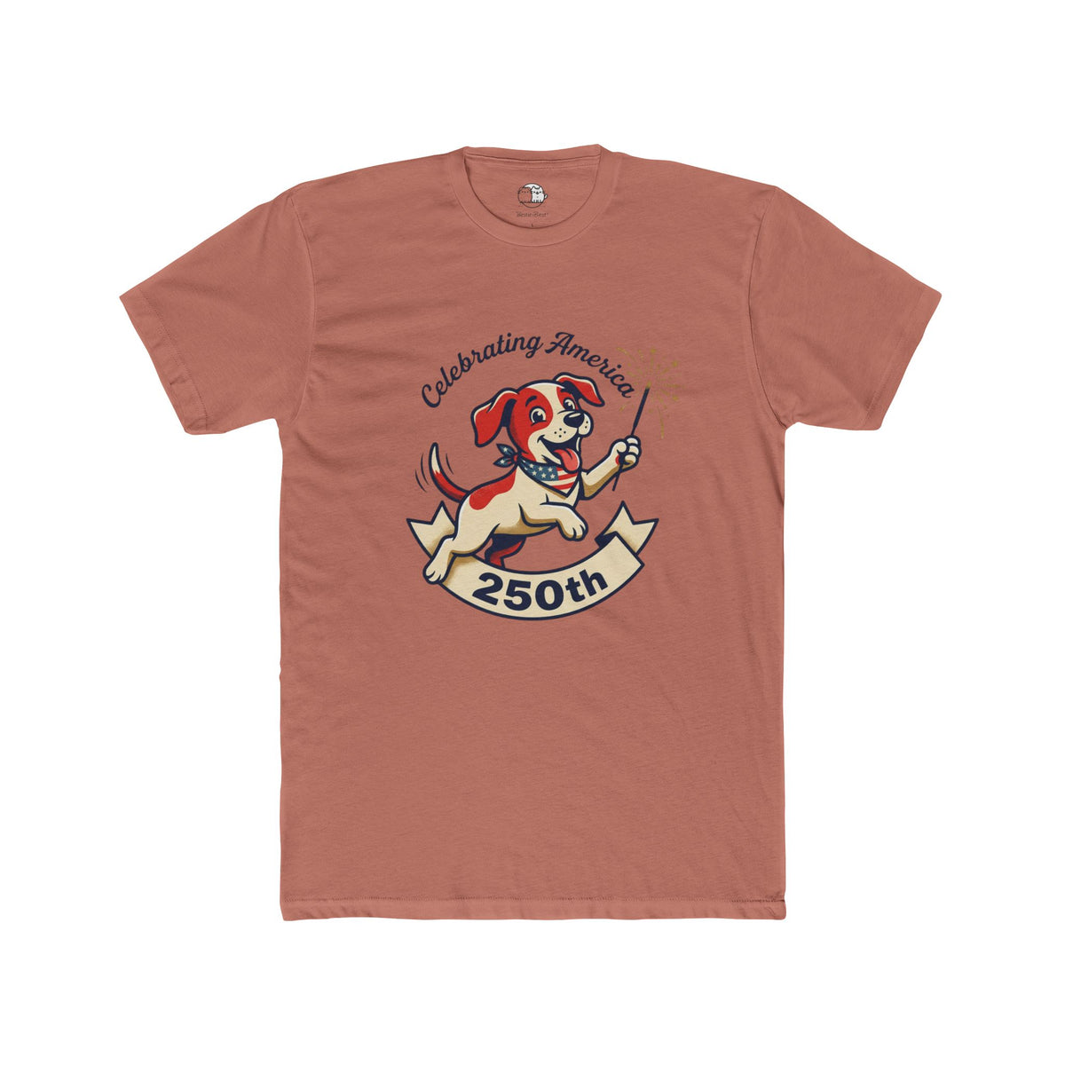 Patriotic Dog Mascot 250th Tee | Celebrating America T-Shirt