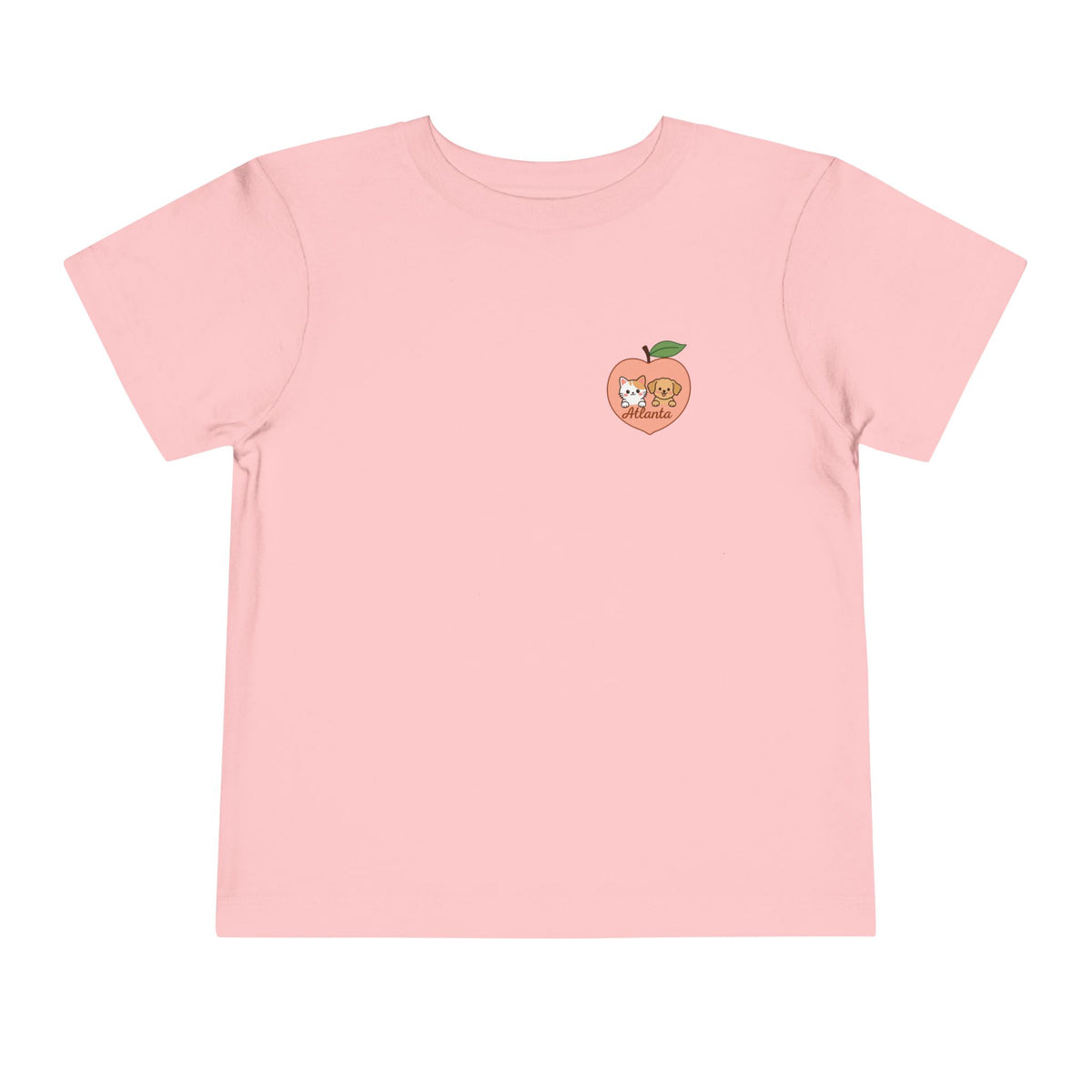 Peach Pocket Friends Toddler Tee | Cute Fruit Illustration