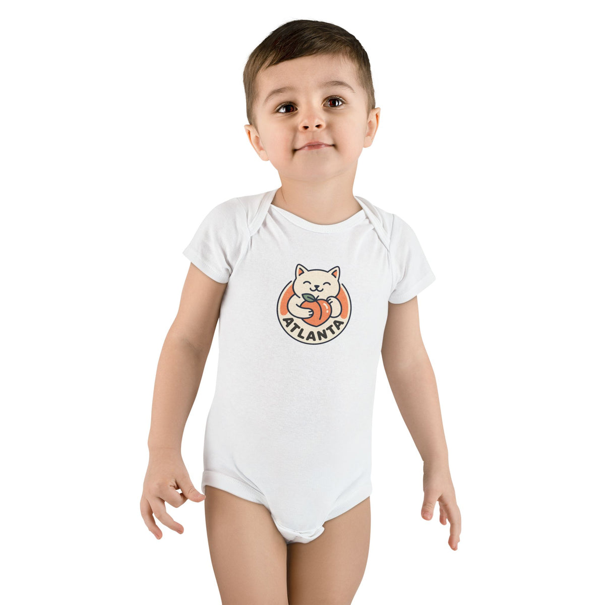 Atlanta  Kitty Baby Onesie, Infant Short Sleeve Bodysuit