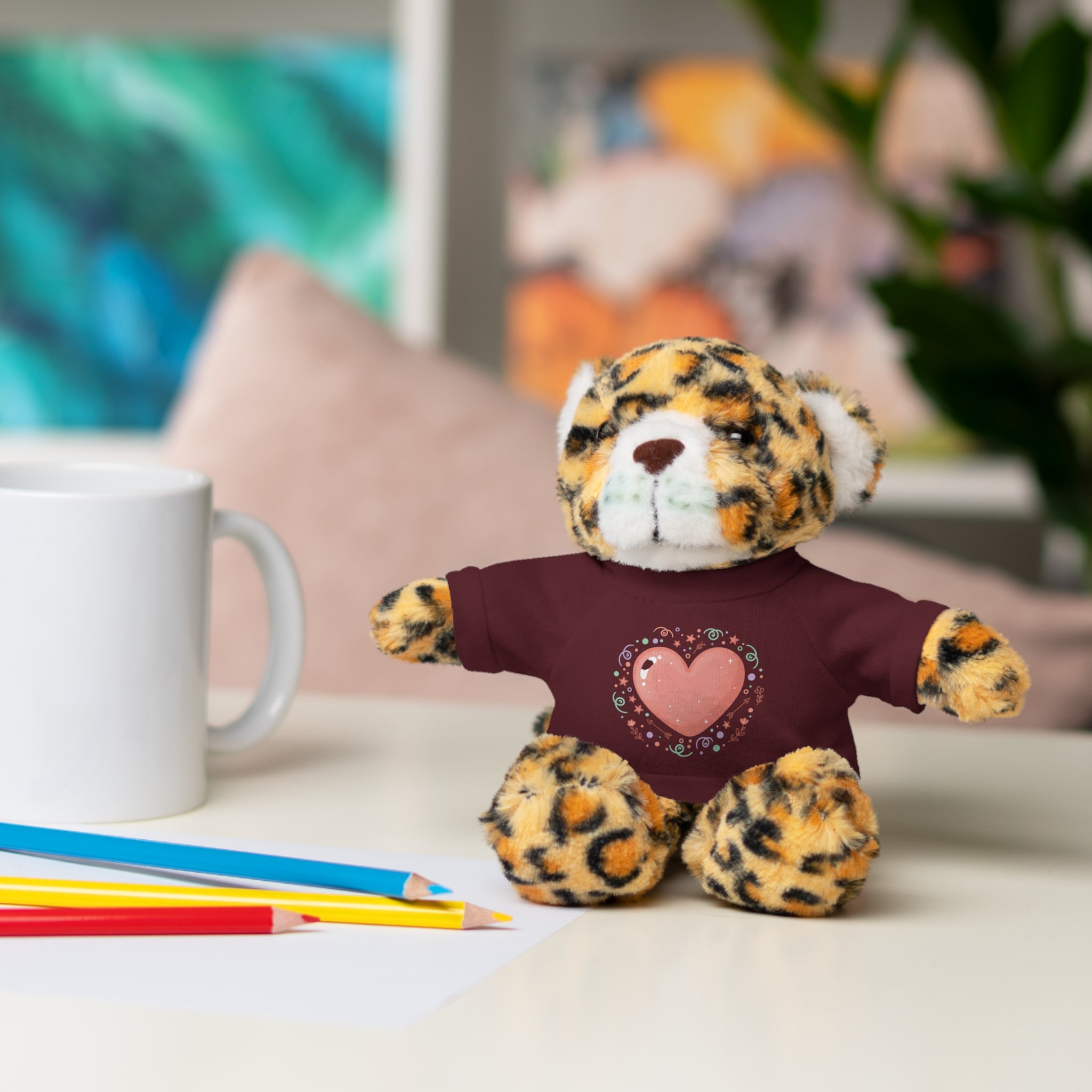 Plush Companion with Heart Stuffed Animals with Tee