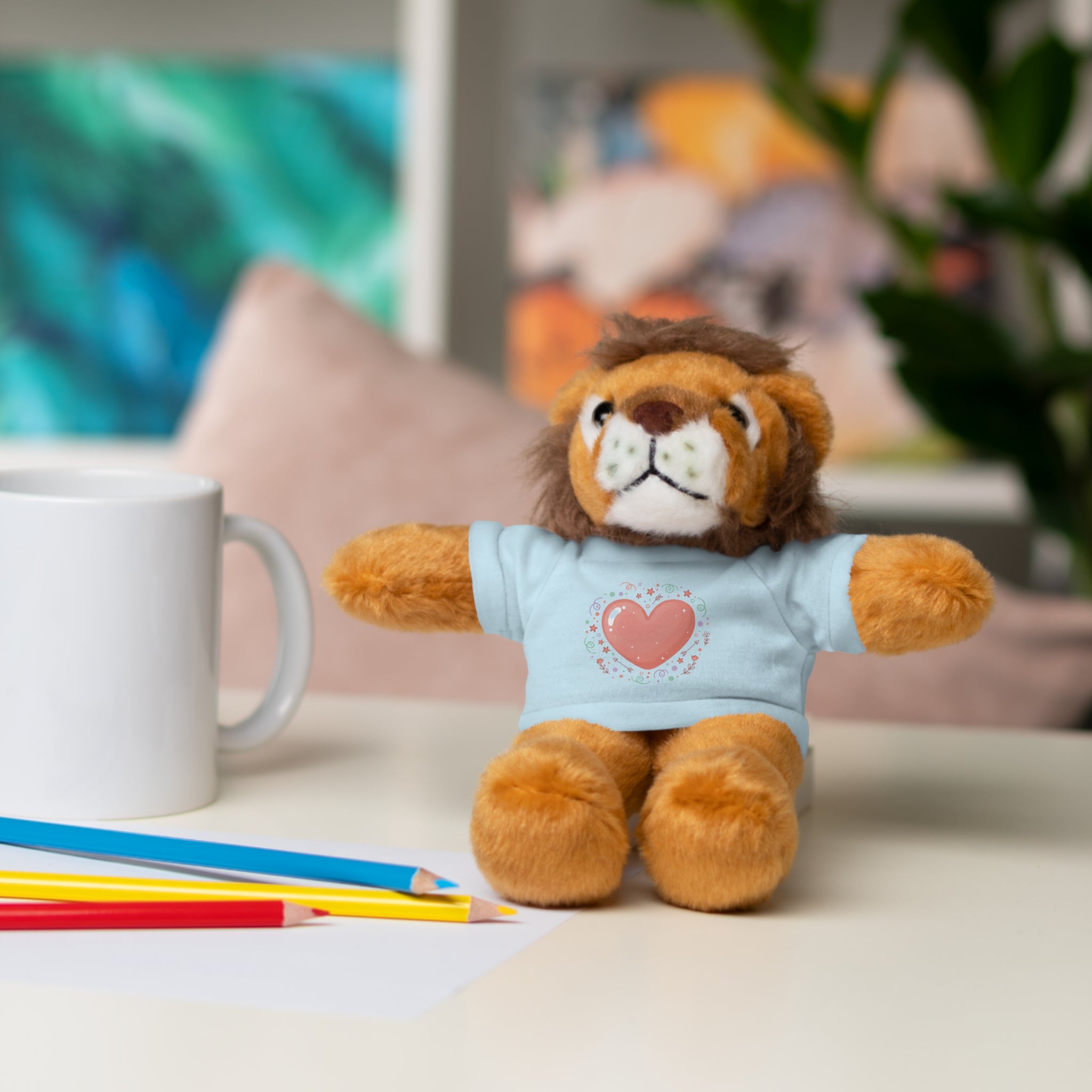 Plush Companion with Heart Stuffed Animals with Tee