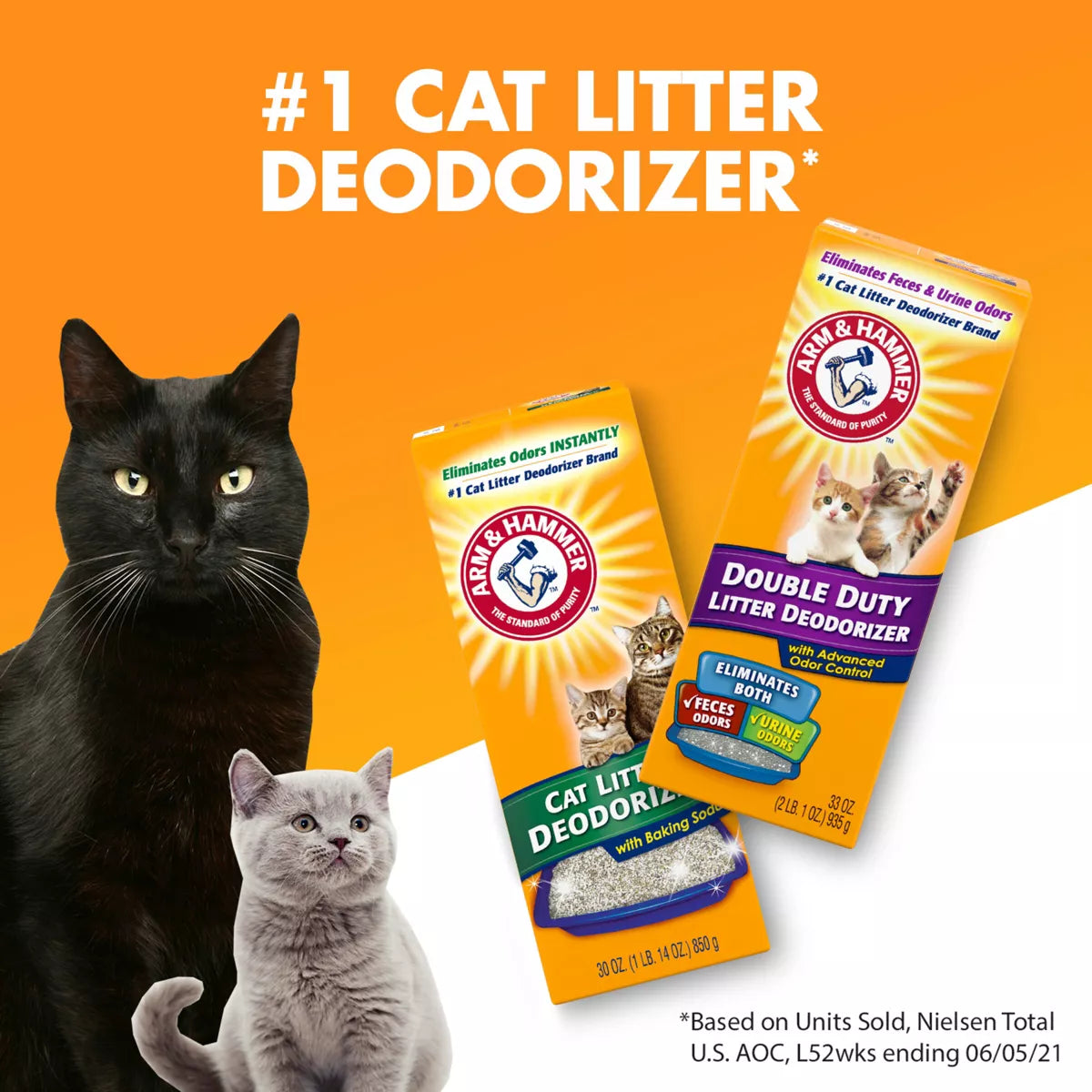 Arm & Hammer Odor Control Cat Litter Deodorizer Double Duty - 30Oz