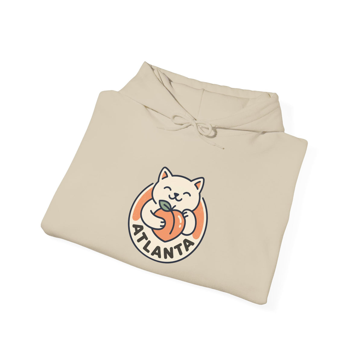 Atlanta Cute Cat Logo Hoodie |  Peachy Cat Ring Pullover
