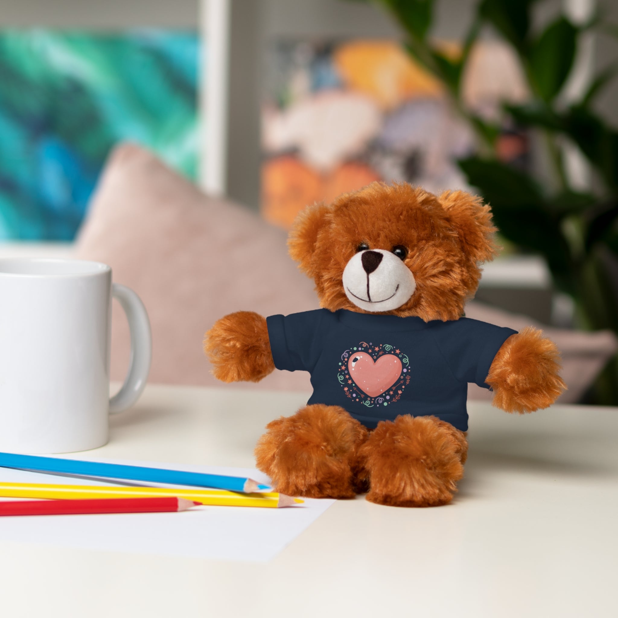 Plush Companion with Heart Stuffed Animals with Tee