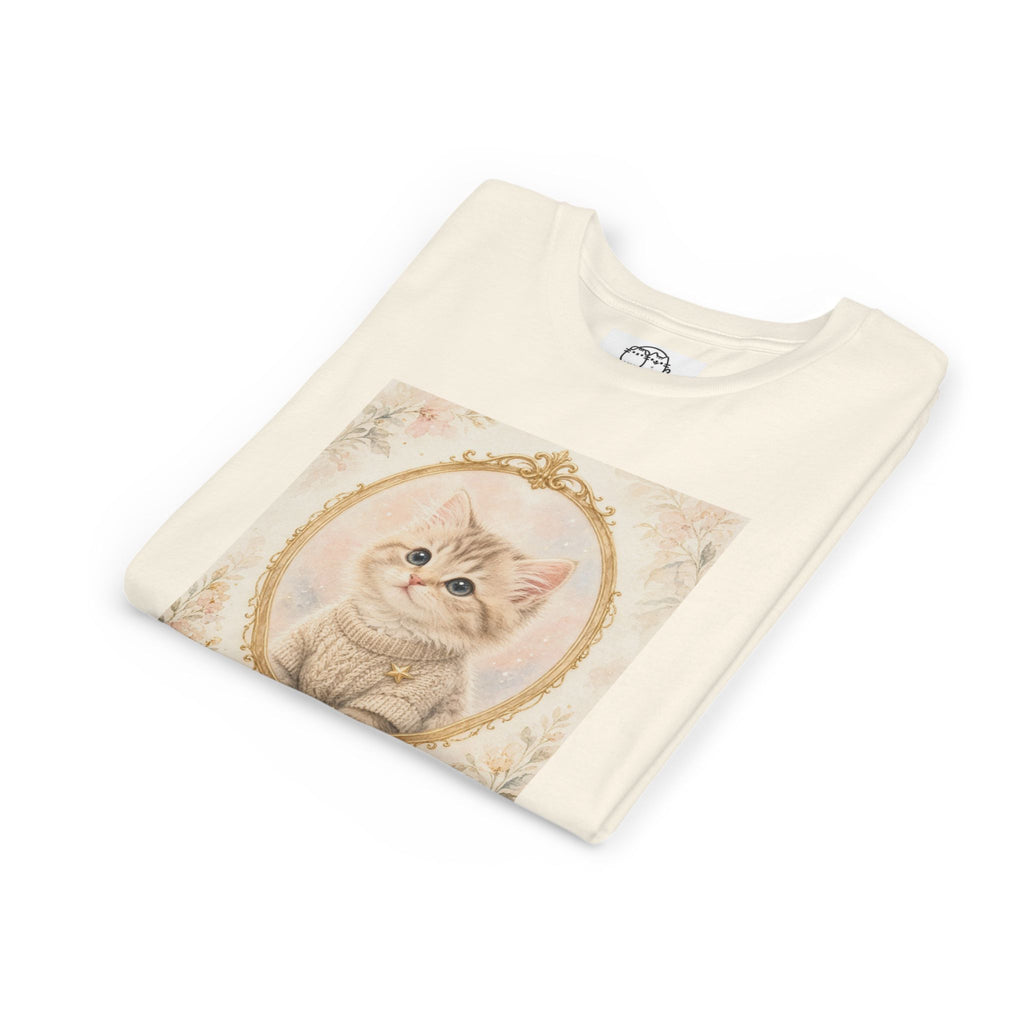 Little Dreamer Kitten Youth Tee | Vintage Floral Portrait, Cute Cat- Bestie Best Luxury Collection