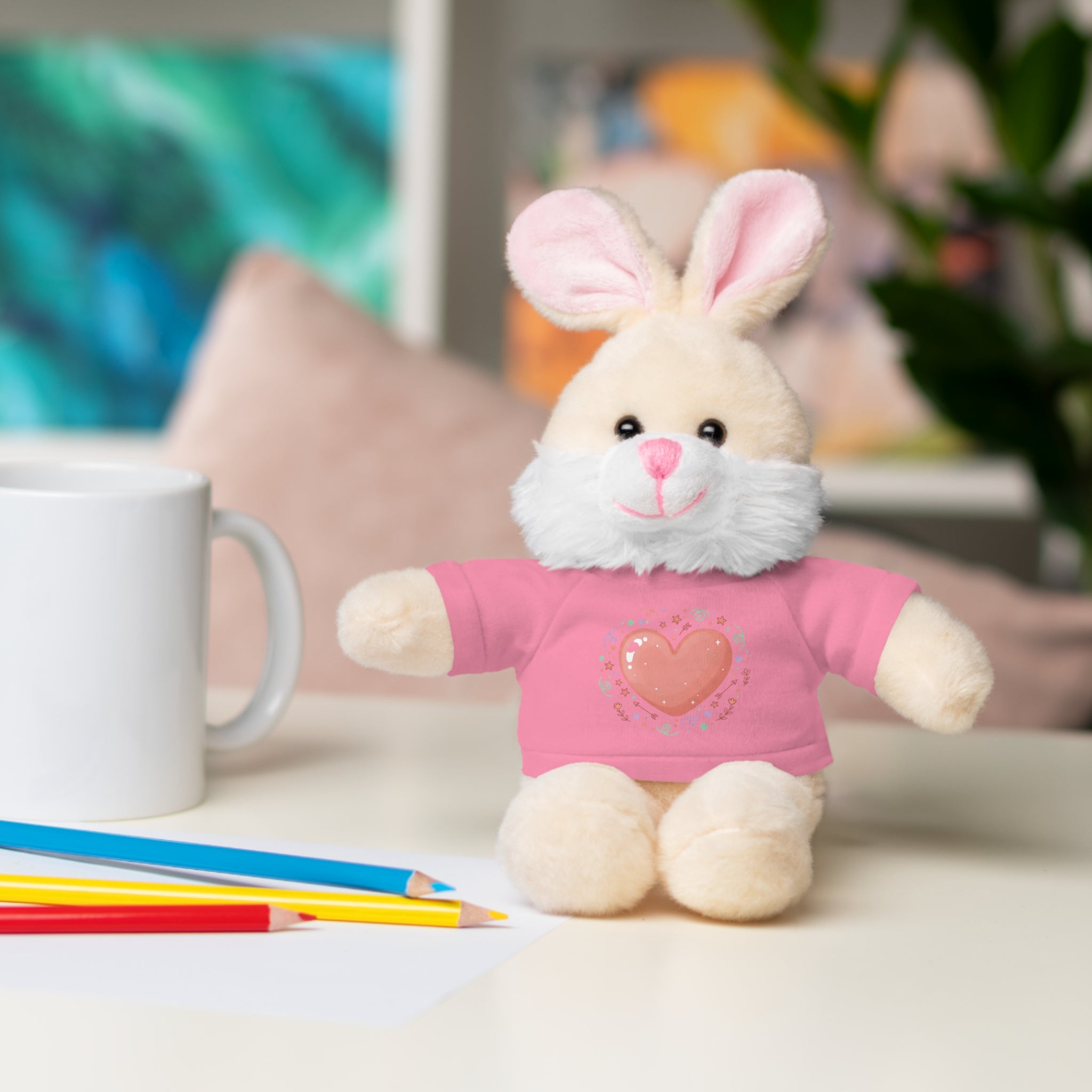 Plush Companion with Heart Stuffed Animals with Tee