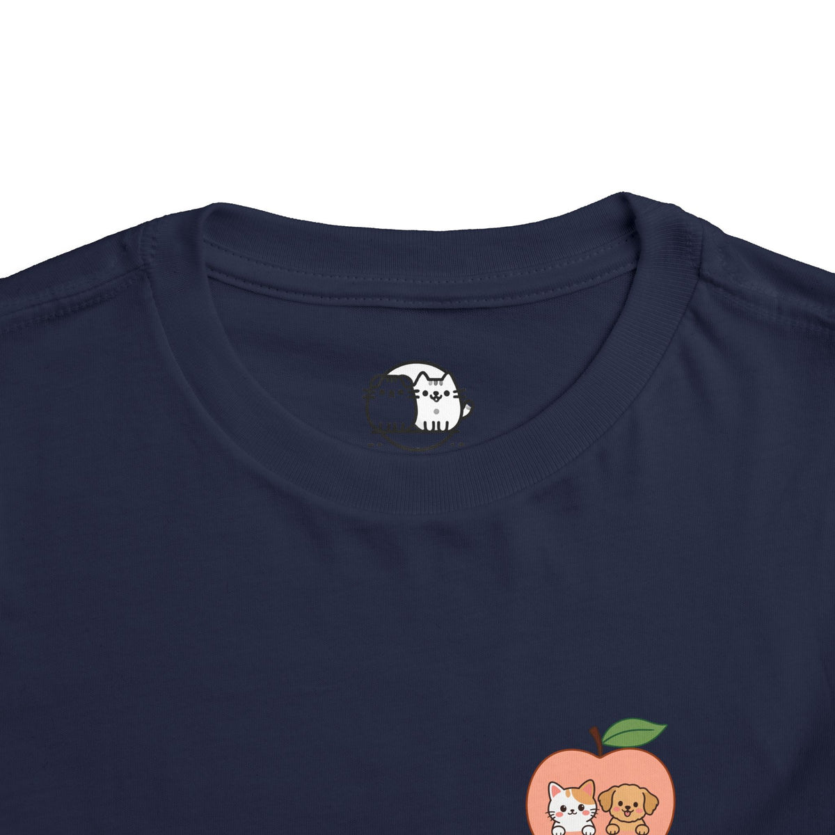 Peach Pocket Friends Toddler Tee | Cute Fruit Illustration
