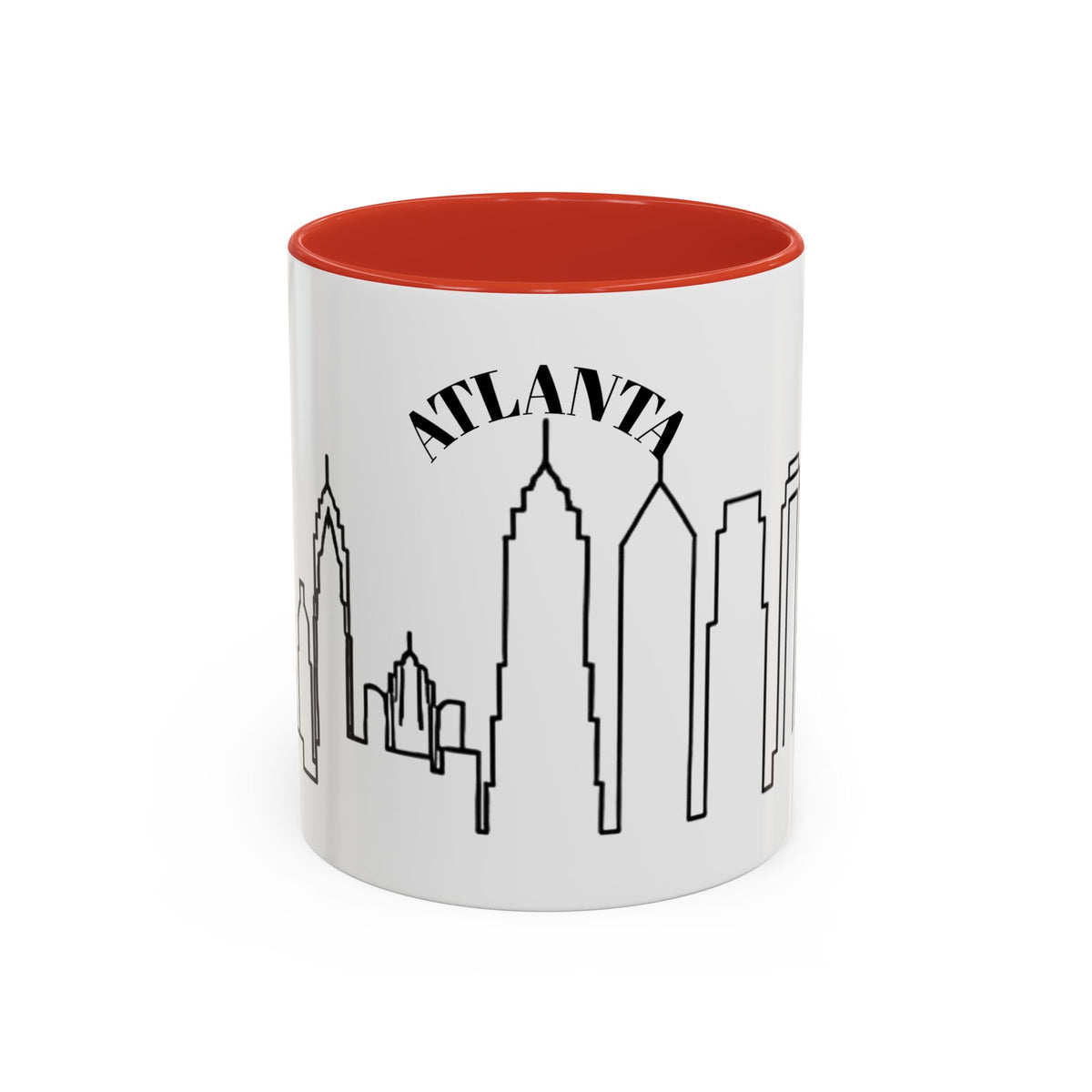 Atlanta Skyline Mug | City Outline Coffee Cup, Black Accent