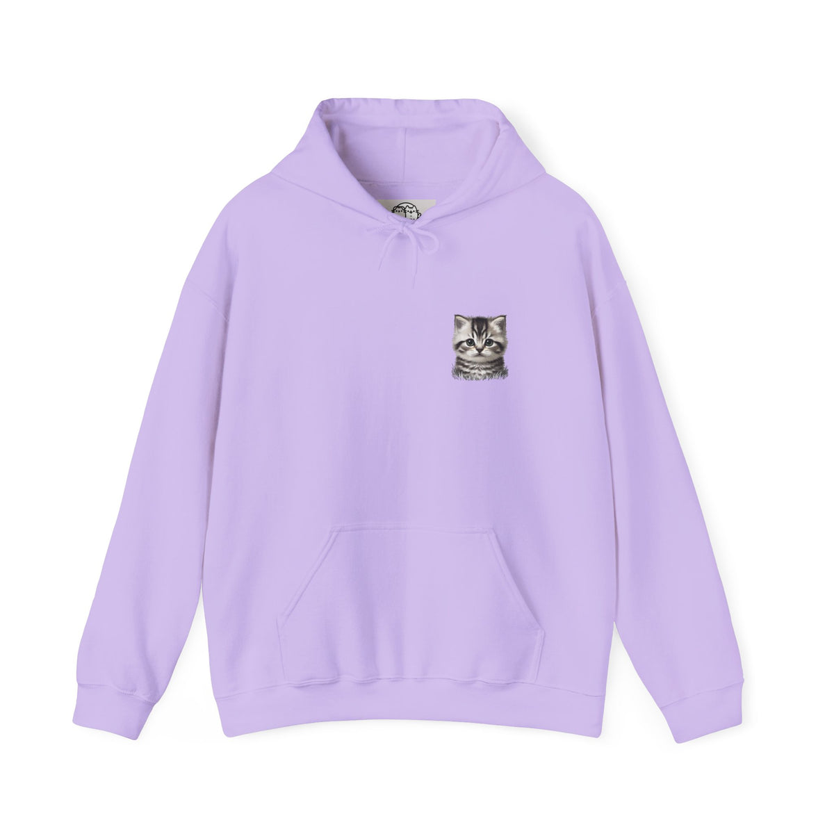 Proper Cat Portrait Illustration Hoodie | Small Chest Print, Bestie Best Collection