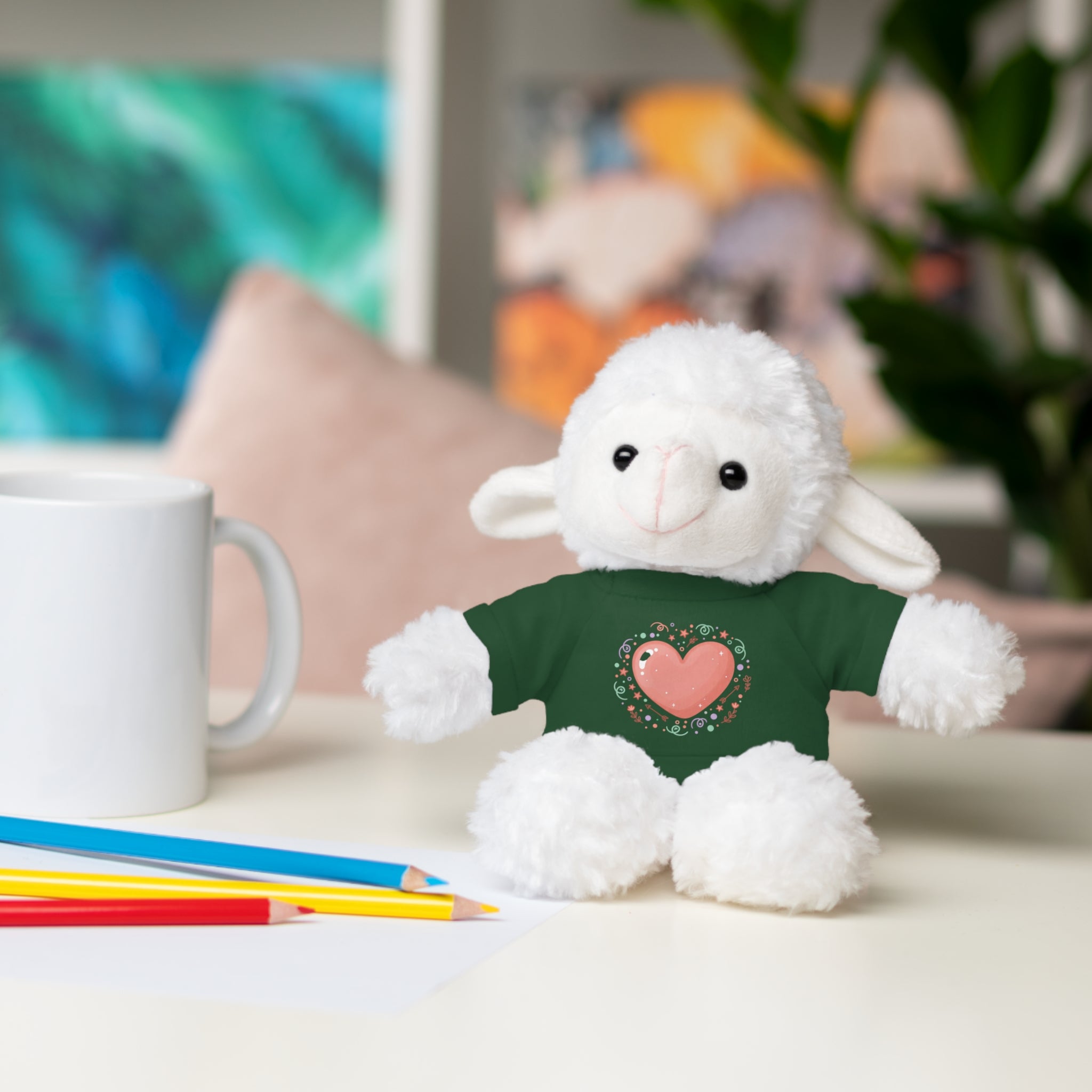 Plush Companion with Heart Stuffed Animals with Tee