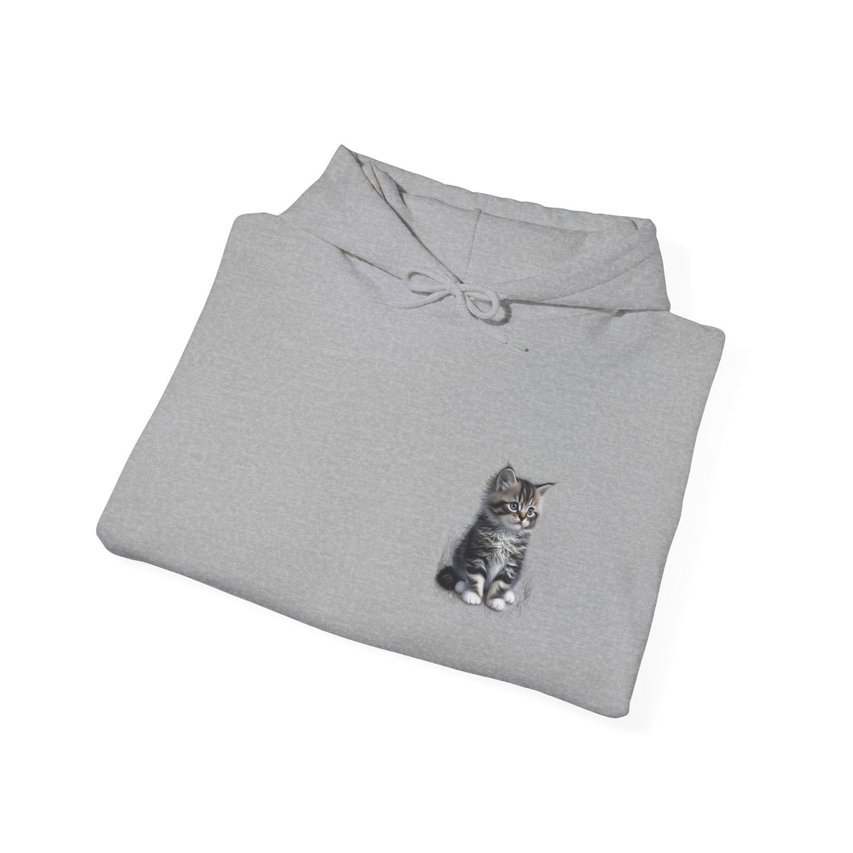 Fluffy Kitten Diego-Cat Lover Hoodie with Paw Print Design