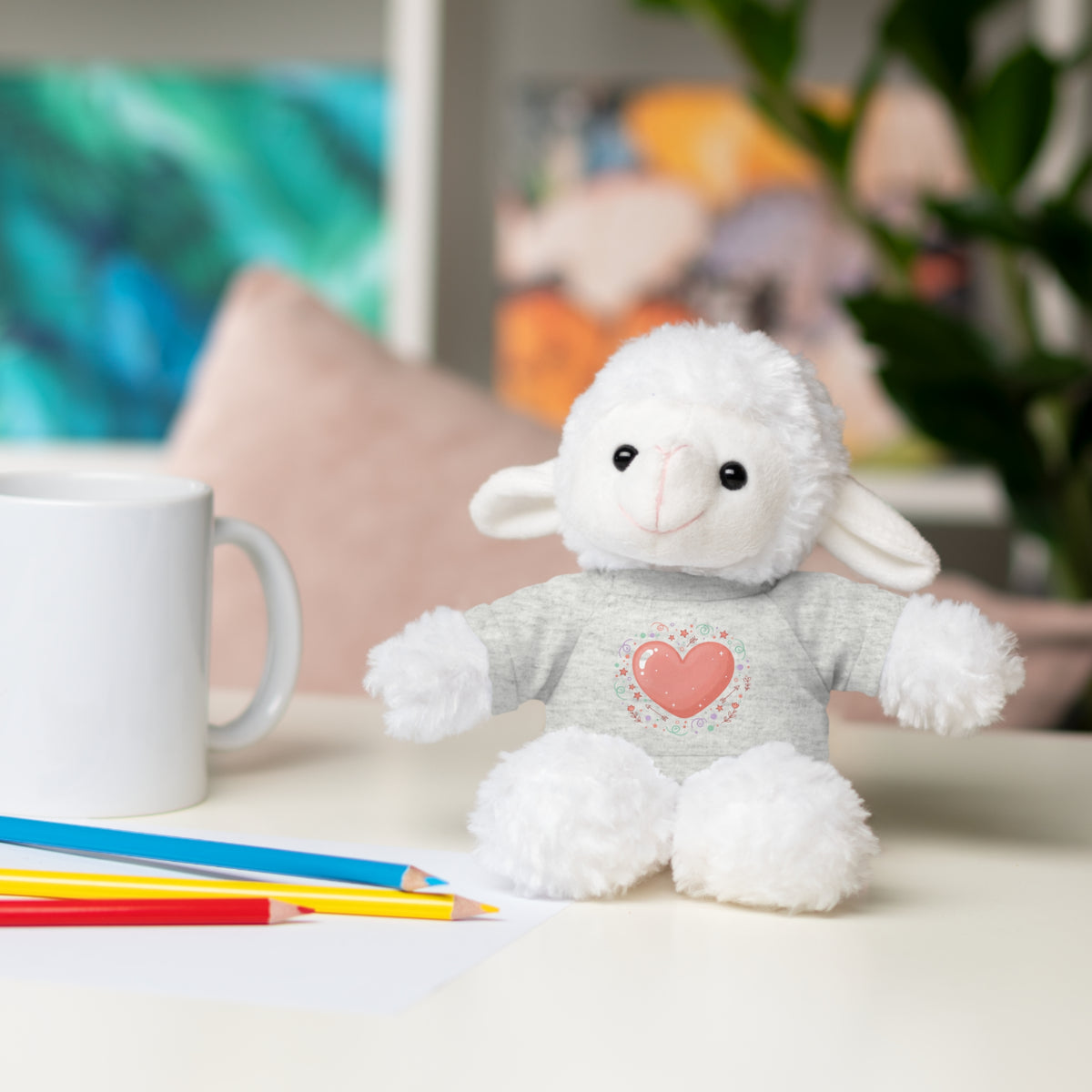 Plush Companion with Heart Stuffed Animals with Tee