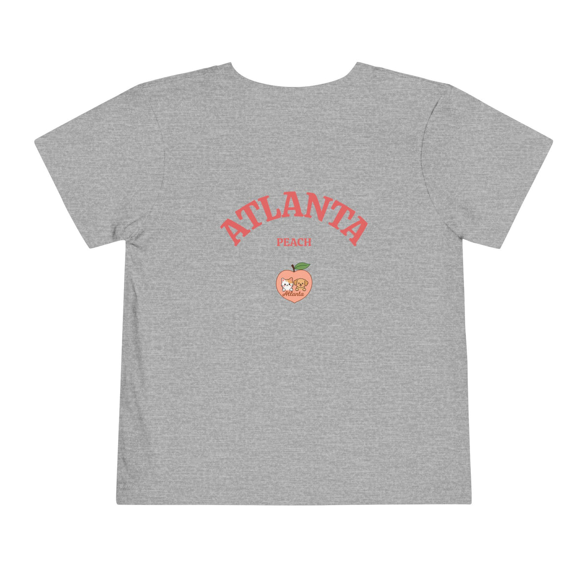 Kawaii Cats Peach Circle Toddler Tee | Atlanta Peach Back Print