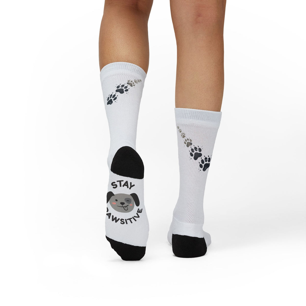 Stay Pawsitive Doggie Paw Socks