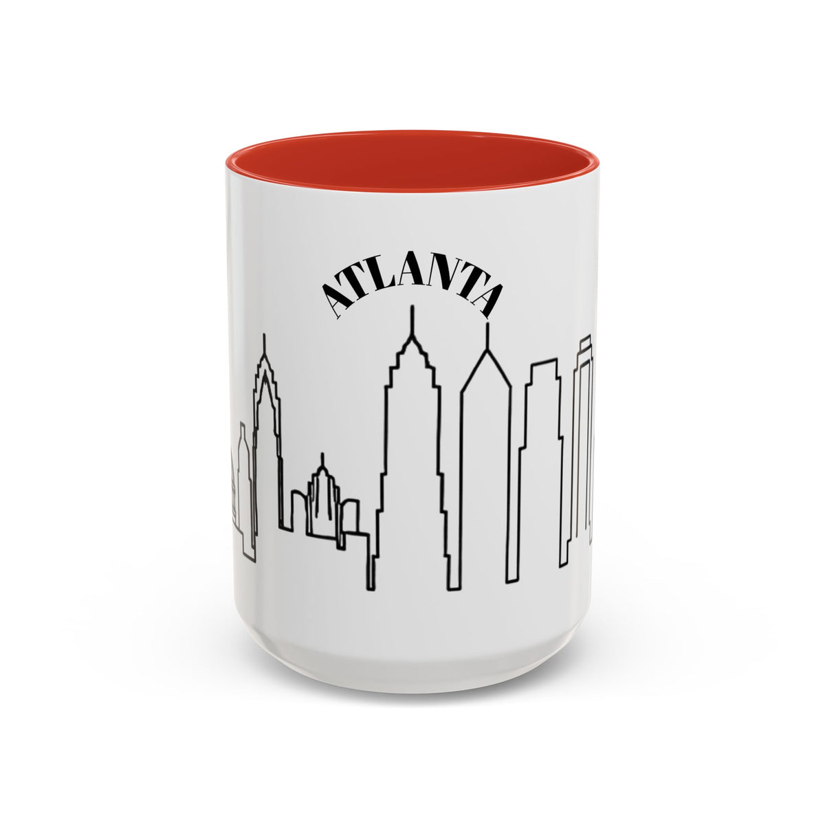 Atlanta Skyline Mug | City Outline Coffee Cup, Black Accent