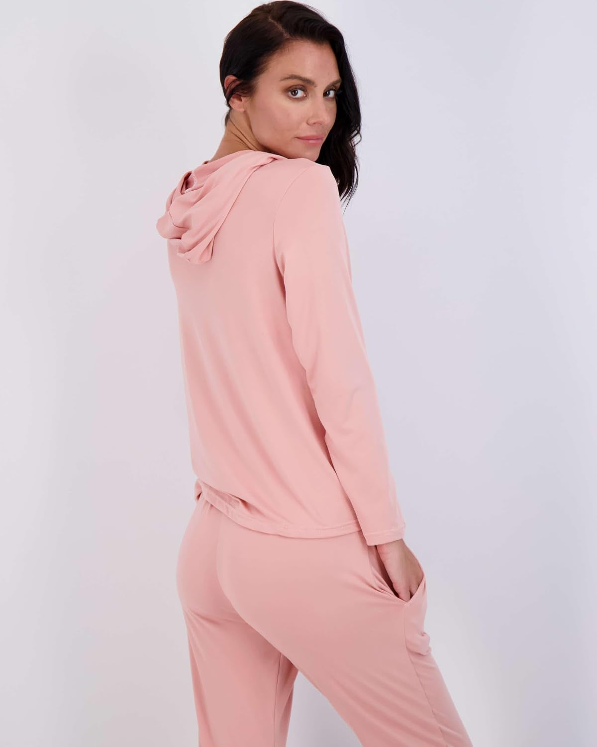 2 Pack: Women'S Soft Long Sleeve Sleep Set - Comfortable Lounge Pull over Hoodie and Henley Jogger
