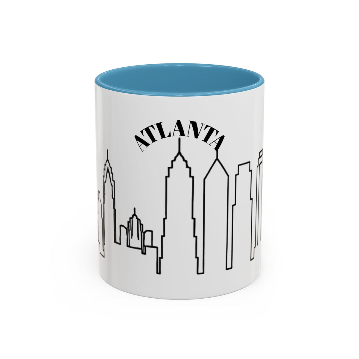 Atlanta Skyline Mug | City Outline Coffee Cup, Black Accent
