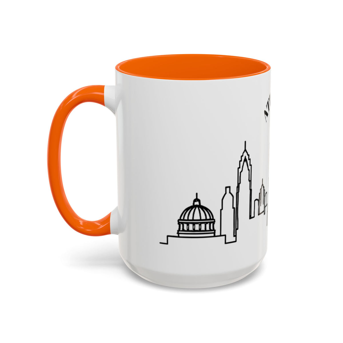 Atlanta Skyline Mug | City Outline Coffee Cup, Black Accent