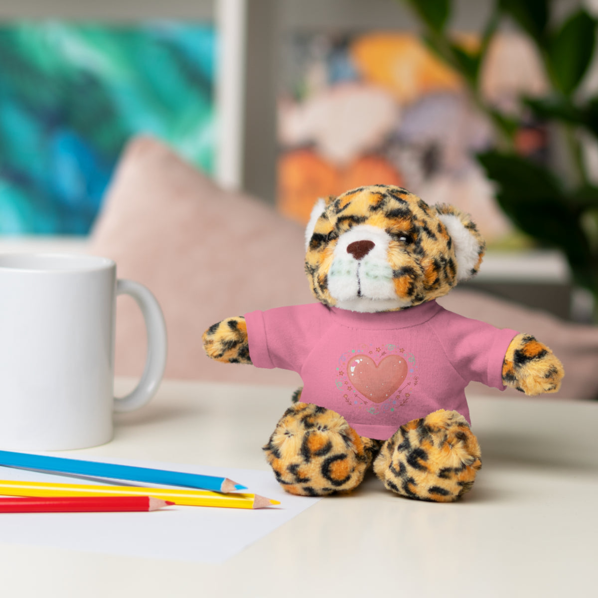 Plush Companion with Heart Stuffed Animals with Tee