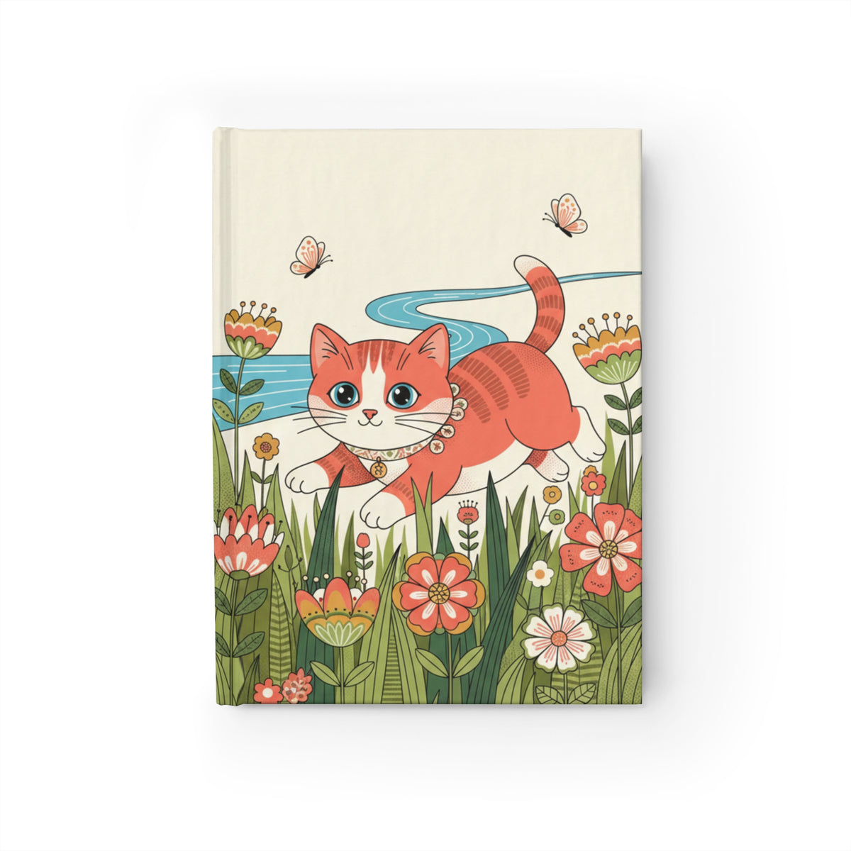 Kitten Meadow Ruled Journal — Cute Floral Cat Notebook for Pet & Nature Lovers