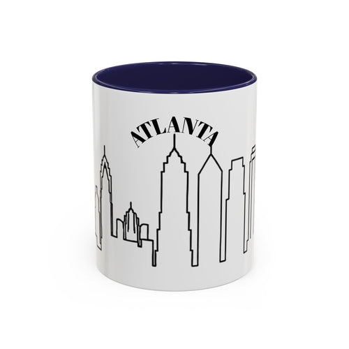 Atlanta Skyline Mug | City Outline Coffee Cup, Black Accent