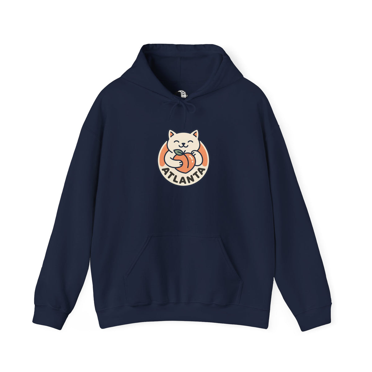 Atlanta Cute Cat Logo Hoodie |  Peachy Cat Ring Pullover