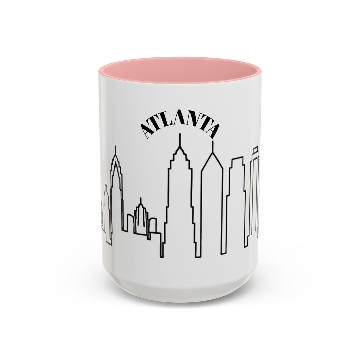 Atlanta Skyline Mug | City Outline Coffee Cup, Black Accent