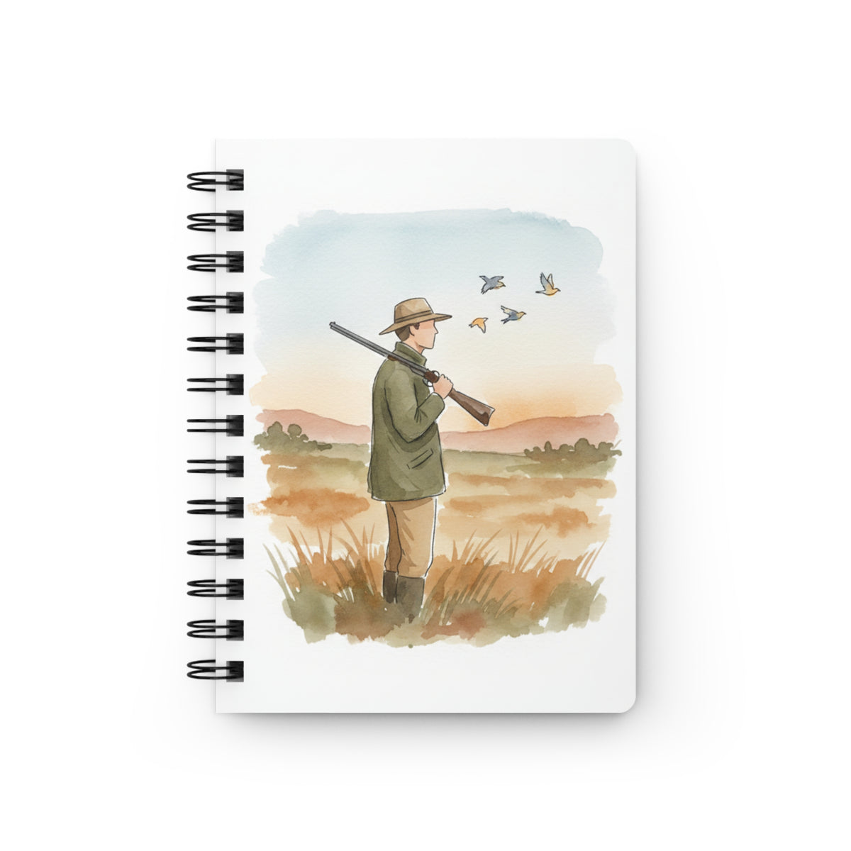 Watercolor Gamekeeper  Spiral Bound Journal | Hunting Nature Scene