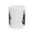 Black Cat Illustration Mug | "Best Cat Mom Ever" Ceramic Mug