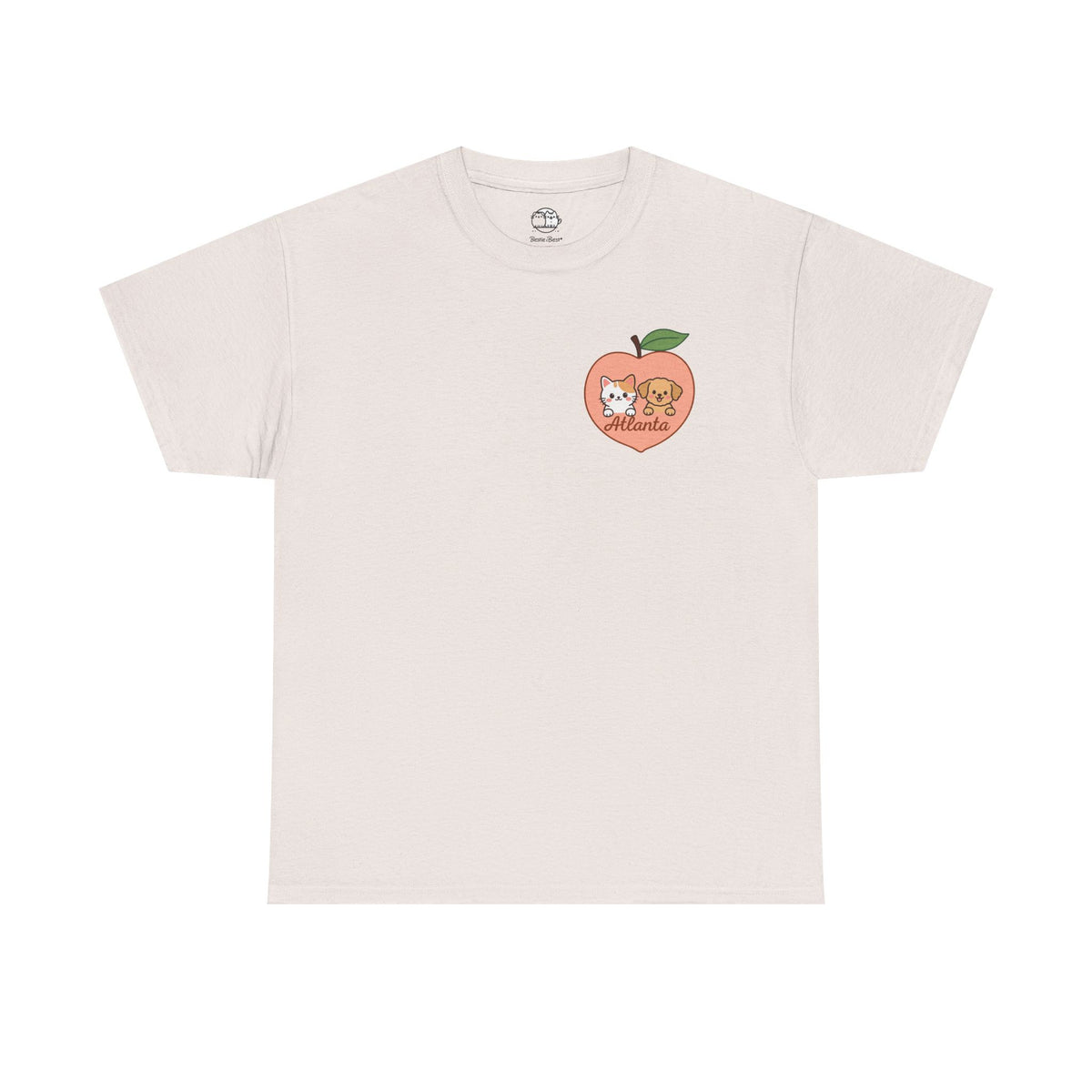 ATLANTA Peach Kitten & Doggie Tee | Cute GA Peach Illustration T-Shirt