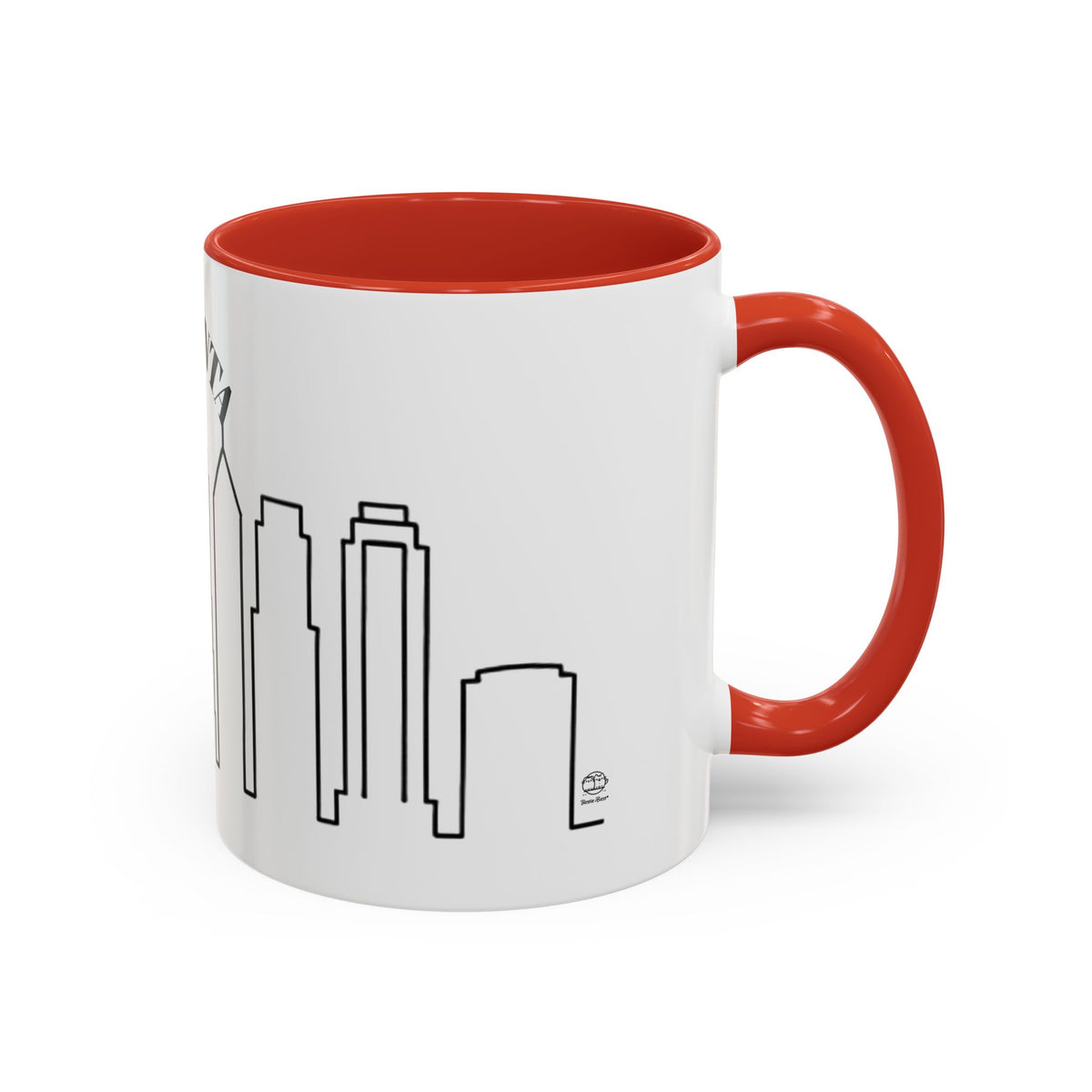 Atlanta Skyline Mug | City Outline Coffee Cup, Black Accent