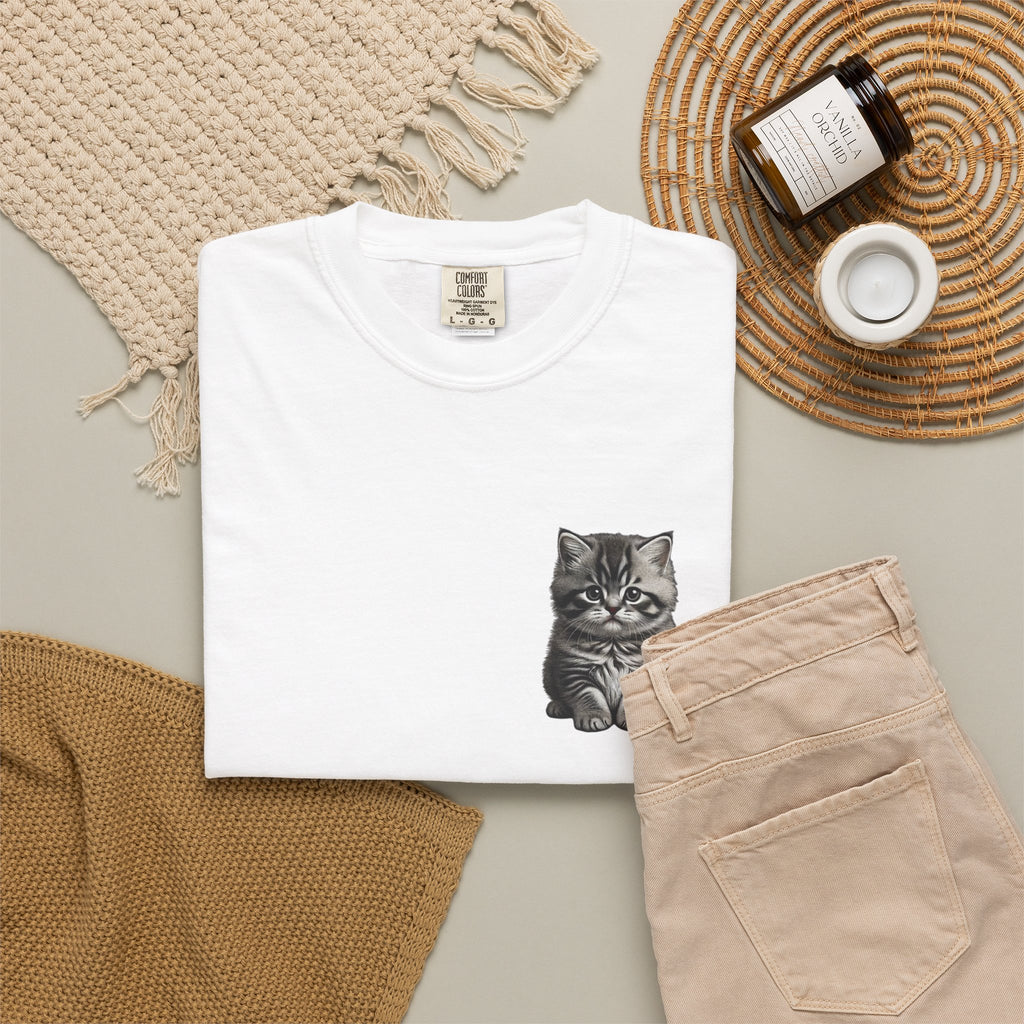 Grumpy Cat Illustration T-shirt | Miguel Collection , Minimal Cat Art