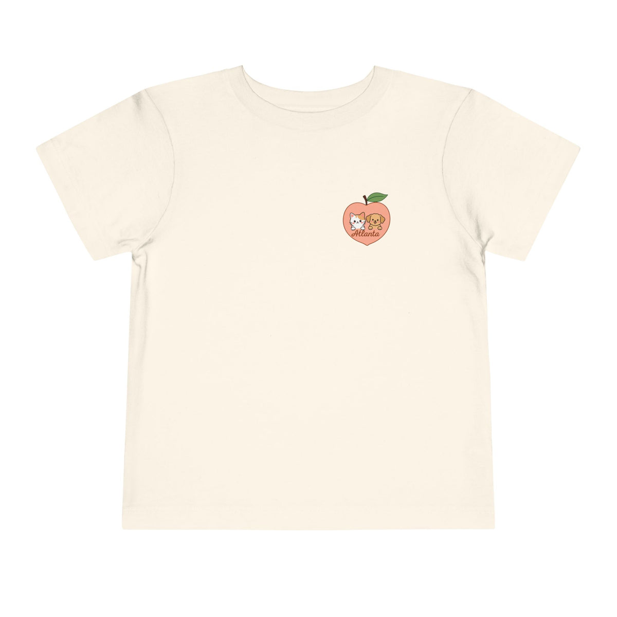 Peach Pocket Friends Toddler Tee | Cute Fruit Illustration
