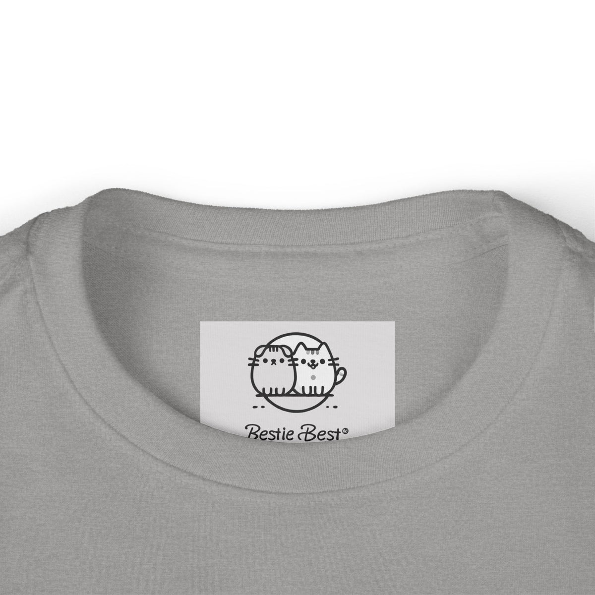 Playful Black Fluffy Kitty toddler long sleeve tee | Mini graphic- Twixie Collection- Bestie Best Collection