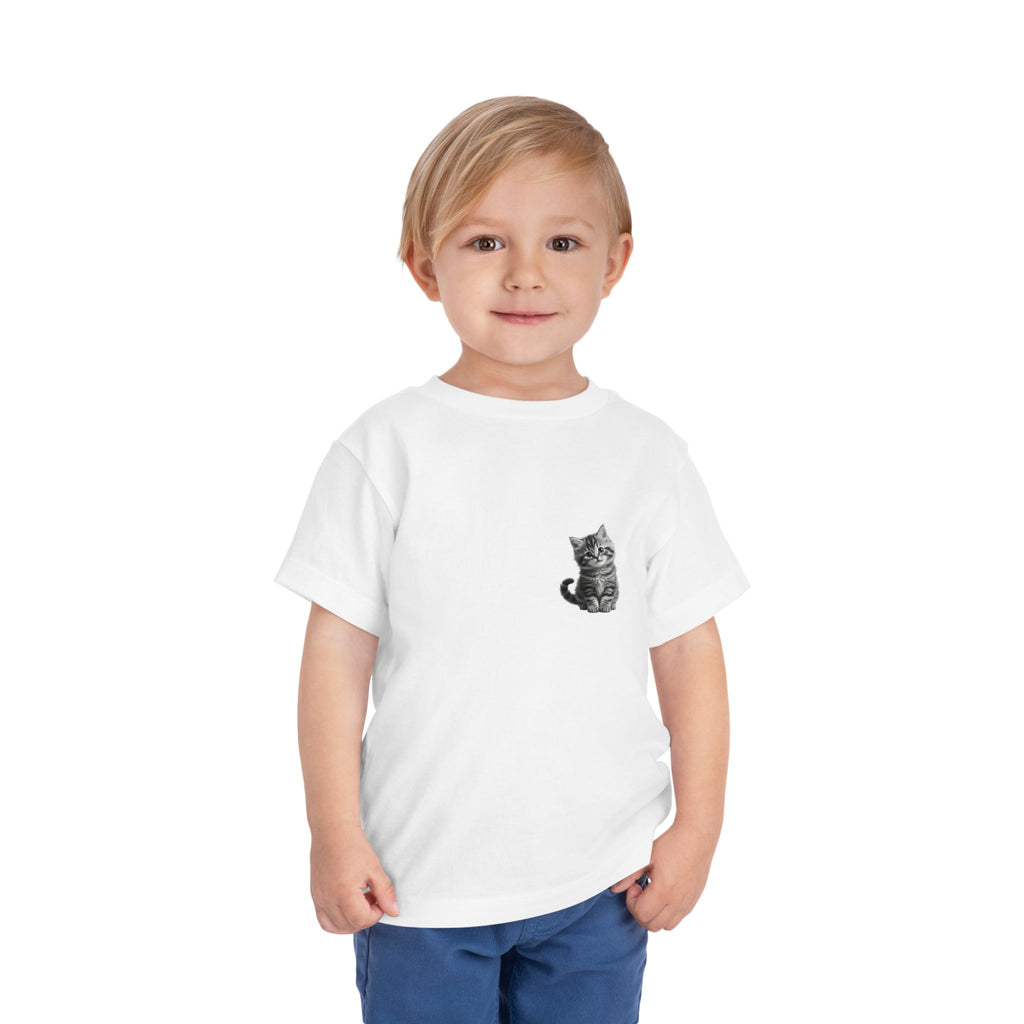 Tiny Tabby  Kitten toddler tee | Cute Cat Illustration- Sage Collection- Bestie Best Collection