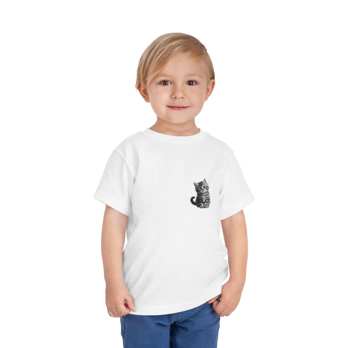 Tiny Tabby  Kitten toddler tee | Cute Cat Illustration- Sage Collection- Bestie Best Collection