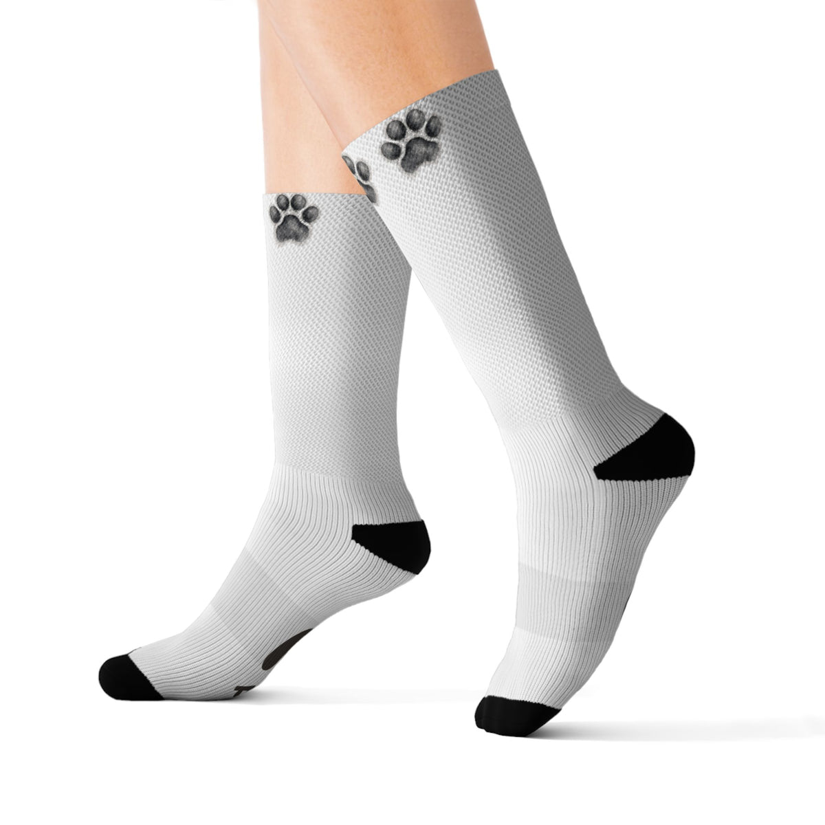 Cute Dog Paw Print Socks | Stay Pawsitive Design- Bestie Best Collection