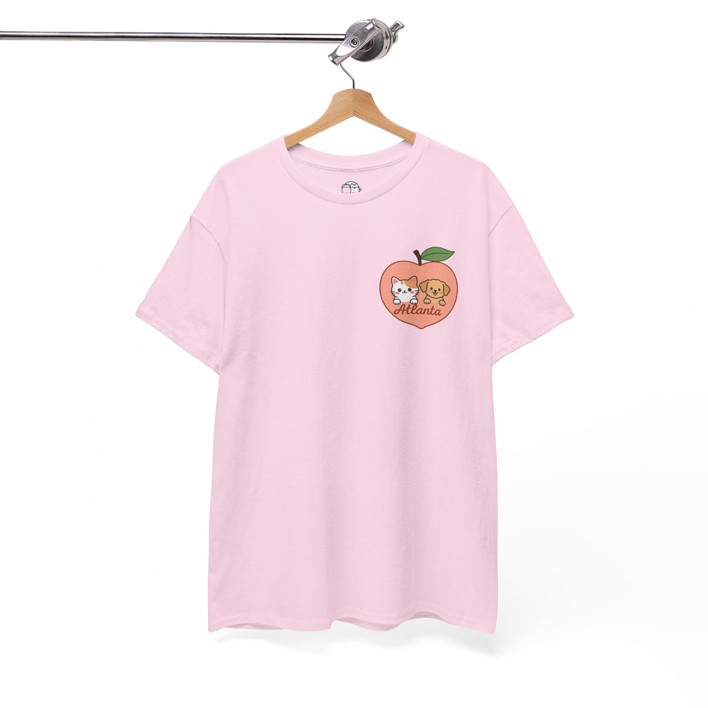 ATLANTA Peach Kitten & Doggie Tee | Cute GA Peach Illustration T-Shirt