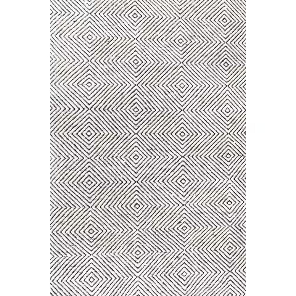 Agoja Contemporary Diamonds Ivory 5 Ft. X 8 Ft. Area Rug