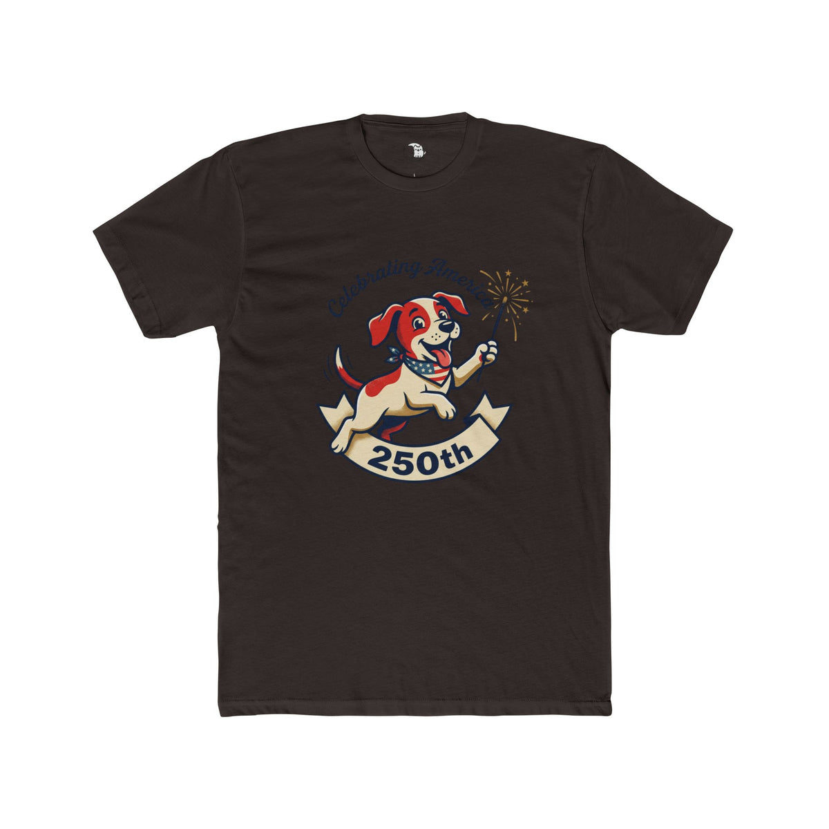 Patriotic Dog Mascot 250th Tee | Celebrating America T-Shirt