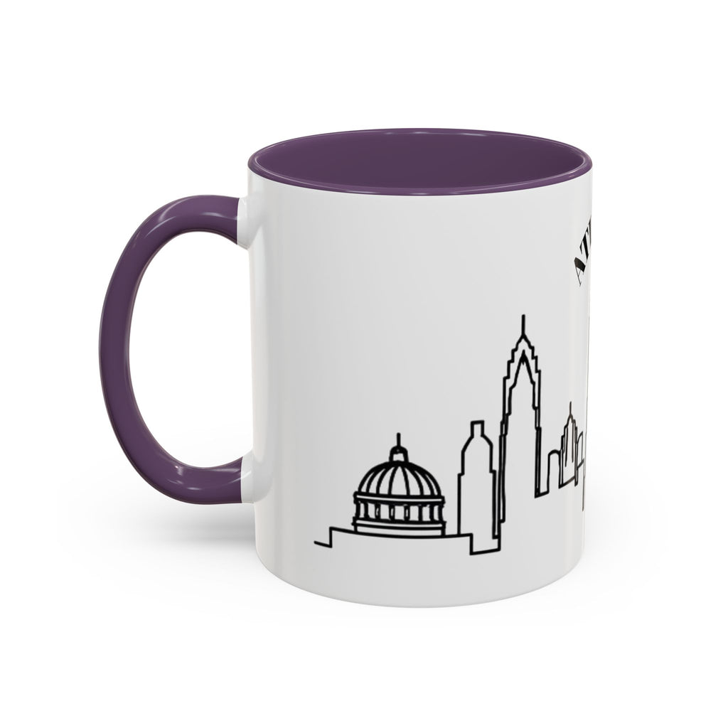 Atlanta Skyline Mug | City Outline Coffee Cup, Black Accent